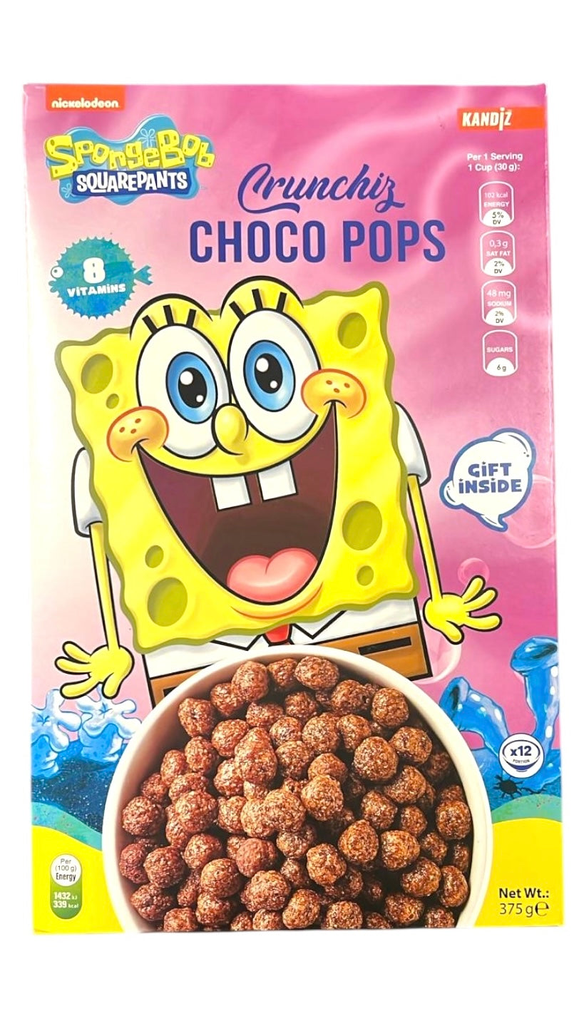 SpongeBob Crunchiz Choco Pops (375g)