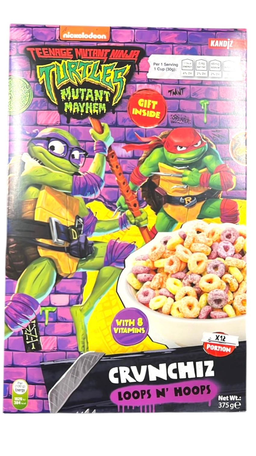 TMNT Movie Crunchiz Loops N' Hoops (375g)